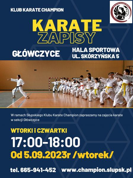 Karate Główcycze 2023 Zapisy zajęcia dla dzieci młodzieży i dorosłych